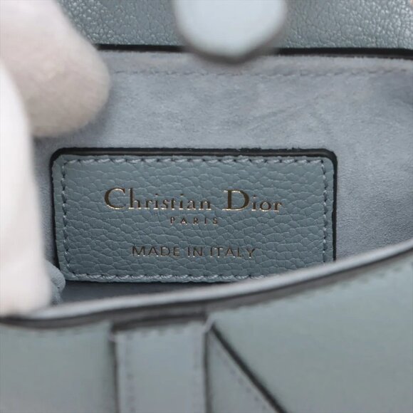 Christian Dior Saddle Bag Leather Shoulder bag Blue - Picture 9 of 9